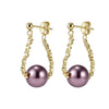 Wholesale Women's Glowing 925 Silver Electroplated Broken Silver Pearl Earrings Highend Minimalist Style