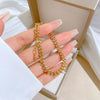 Wholesale Women's Gold Inlaid Constellation Titanium Steel Chain Bracelet