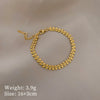 Wholesale Women's Gold Inlaid Constellation Titanium Steel Chain Bracelet