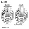 Wholesale Women's Gold Plated Copper Geometric Metal Winding Earrings With Electroplating