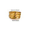 Wholesale Women's Gold Plated Copper Geometric Ring With Smooth Irregular Texture And Cold Light Luxury Style