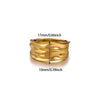 Wholesale Women's Gold Plated Copper Geometric Ring With Smooth Irregular Texture And Cold Light Luxury Style