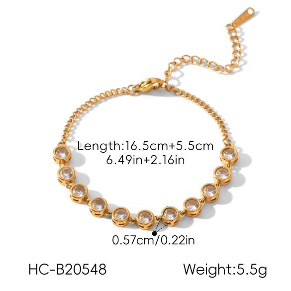 Wholesale Women's Gold Plated Geometric Stainless Steel Bracelet