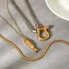 Wholesale Women's Gold Plated Geometric Stainless Steel Carp Pendant Necklaces
