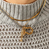 Wholesale Women's Gold Plated Geometric Stainless Steel Carp Pendant Necklaces