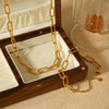 Wholesale Women's Gold Plated Geometric Stainless Steel Cross Chain Jewelry Necklace And Bracelet