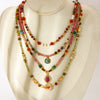 Wholesale Women's Gold Plated Geometric Stainless Steel Handmade Beaded Necklaces Jewelry