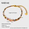 Wholesale Women's Gold Plated Geometric Stainless Steel Handmade Beaded Necklaces Jewelry