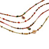 Wholesale Women's Gold Plated Geometric Stainless Steel Handmade Beaded Necklaces Jewelry