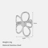 Wholesale Women's Gold Plated Titanium Steel And Stainless Steel Flower Ring With Ins Style