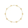 Wholesale Women's Gold Plated Titanium Steel Leaf Pattern Chain Necklace