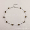 Wholesale Women's Gold Plated Titanium Steel Leaf Pattern Chain Necklace