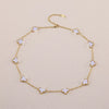 Wholesale Women's Gold Plated Titanium Steel Leaf Pattern Chain Necklace