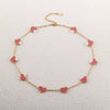 Wholesale Women's Gold Plated Titanium Steel Leaf Pattern Chain Necklace