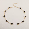 Wholesale Women's Gold Plated Titanium Steel Leaf Pattern Chain Necklace