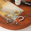 Wholesale Women's Gold Plated Ushaped Stainless Steel Pendant Necklace And Earrings Jewelry