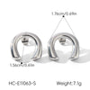 Wholesale Women's Gold Plated Ushaped Stainless Steel Pendant Necklace And Earrings Jewelry