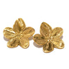 Wholesale Women's Golden Flower Jewelry Set With Plants And Flowers Pattern Made Of Titanium Steel And Electroplated