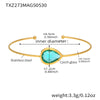 Wholesale Women's Goldplated Stainless Steel And Glass Stone Ferris Wheel Dropshaped Open Bracelet In Geometric Light Luxury Style