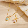 Wholesale Women's Goldplated Stainless Steel Animalshape Turtle Pendant Necklace With Bamboo Chain