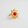 Wholesale Women's Goldplated Stainless Steel Sunflower Flower Ring With Minimalist Design