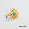 Wholesale Women's Goldplated Stainless Steel Sunflower Flower Ring With Minimalist Design