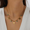 Wholesale Women's Goldplated Stainless Steel Vintage Devil's Eye Pendant Necklace In Maillard Style