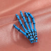 Wholesale Women's Gothic Acrylic Side Clip Hair Accessories With Skull Hand Bone And Ghost Gripper Pattern Electroplated