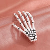 Wholesale Women's Gothic Acrylic Side Clip Hair Accessories With Skull Hand Bone And Ghost Gripper Pattern Electroplated