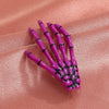 Wholesale Women's Gothic Acrylic Side Clip Hair Accessories With Skull Hand Bone And Ghost Gripper Pattern Electroplated