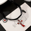 Wholesale Women's Gothic Dark Style Geometric Cross Pendant Choker Necklace With Electroplating Alloy Material