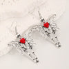 Wholesale Women's Gothic Skull Wing Earrings Alloy Geometric Retro Halloween Dark Style