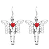 Wholesale Women's Gothic Skull Wing Earrings Alloy Geometric Retro Halloween Dark Style