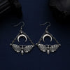 Wholesale Women's Gothic Style Zinc Alloy Chain Moth Crescent Earrings With Animal Pattern And Electroplating