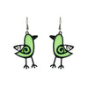 Wholesale Women's Green Bird Earrings Zinc Alloy Geometric Electroplated