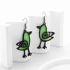 Wholesale Women's Green Bird Earrings Zinc Alloy Geometric Electroplated