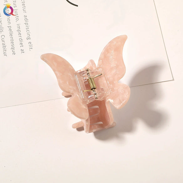 Wholesale Women's Hair Accessories Acetic Acid Plate Butterfly Shape Handmade Hair Grab Clip