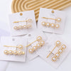 Wholesale Women's Hair Accessories Imitation Pearl Hairpin Specialshaped Square Oval Electroplated