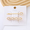 Wholesale Women's Hair Accessories Imitation Pearl Hairpin Specialshaped Square Oval Electroplated