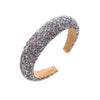 Wholesale Women's Hair Accessories Sponge Wide Edge Headband With Inlaid Small Rhinestones Pure Handmade Geometric Style Non Slip