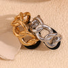 Wholesale Women's Hair Accessories Stainless Steel 18K Gold Plated Semicircle Chain Geometric Style