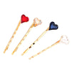 Wholesale Women's Hair Accessories Zinc Alloy Heart Side Clip Bangs Clip Electroplating