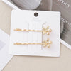 Wholesale Women's Hair Clip Alloy Golden Flower Antique Style Electroplated