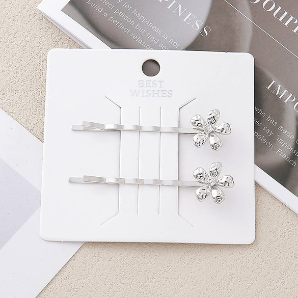 Wholesale Women's Hair Clip Alloy Golden Flower Antique Style Electroplated