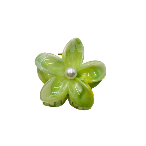 Wholesale Women's Hair Grab Clip Acetic Acid Pearl Flower Handmade