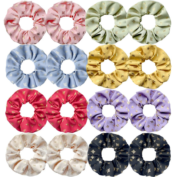 Wholesale Women's Hair Ring Polyester Cloth Knitting Light Luxury Style Large Intestine Ring Head Flower