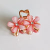 Wholesale Women's Hairpin Alloy Light Luxury Crystal Flower Shark Clip Electroplated