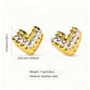 Wholesale Women's Hammered Electroplated Geometric Heart Stainless Steel Earrings Sweet And Cool Ins Style