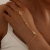 Wholesale Women's Hand Jewelry Alloy Geometric Ring Bracelet Electroplated Design Fashionable Creative Simple Trendy