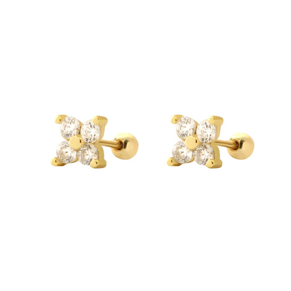 Wholesale Women's Hand Jewelry Set S925 Sterling Silver Fourleaf Clover Pattern Elegant Electroplated Necklace Bracelet Earrings Set